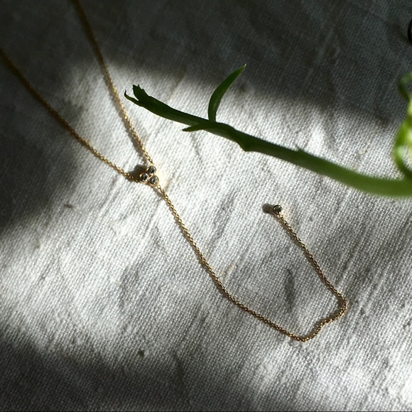 ❌S O L D ❌Zoe Chicco Diamond Lariat Necklace - Picture 1 of 8